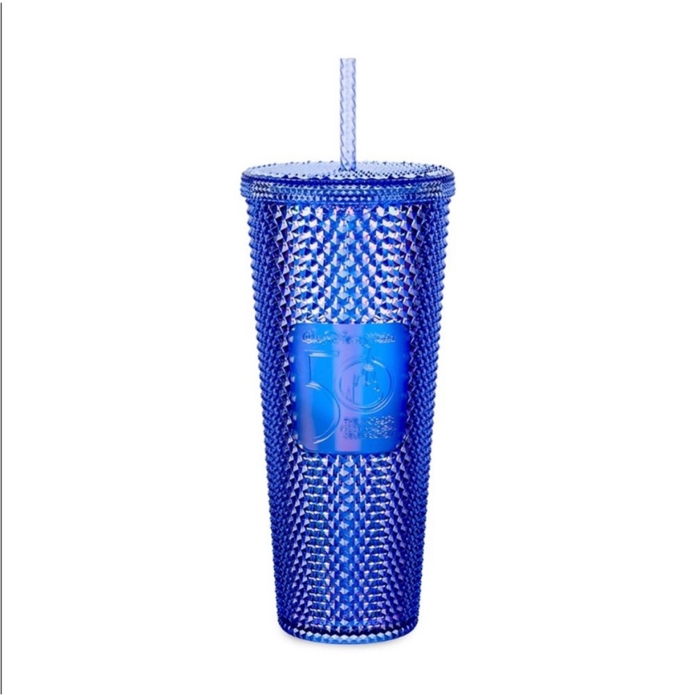 Disney World Starbucks 50th Anniversary Blue Geometric Tumbler 24oz BRAND NEW